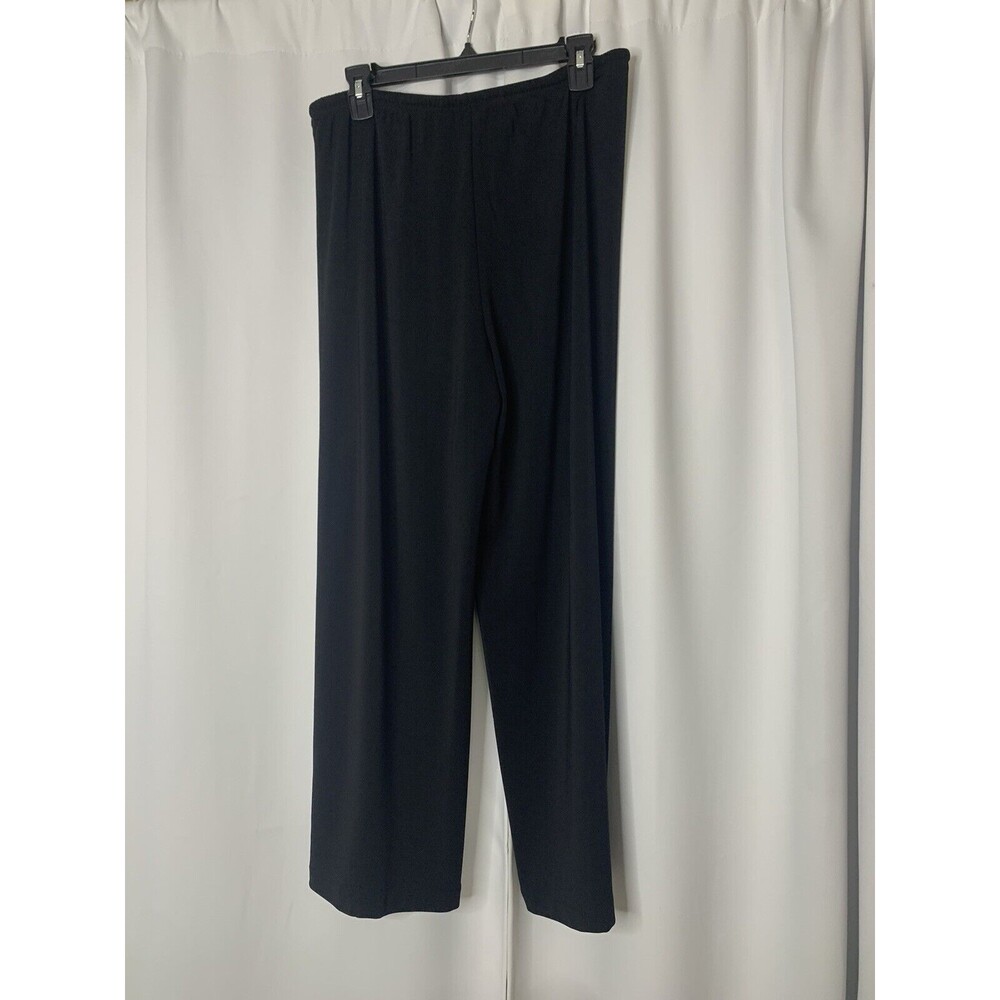 Chicos Black Pants Drawstring Stretch Sz 2 / 12 / L